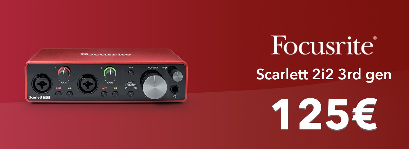 Carte son/interface audio Focusrite Scarlett 2i2 3rd gen à petit prix !